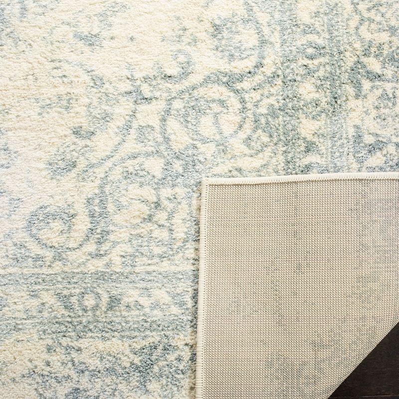 Ivory and Slate Hand-knotted Synthetic Area Rug