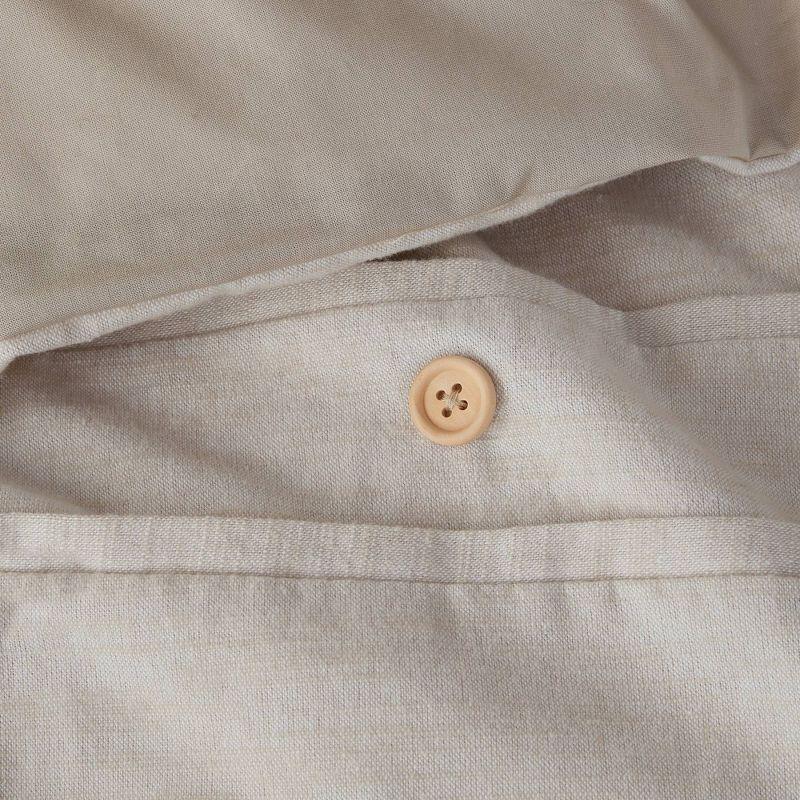 Madison Park Dover Natural Organic Cotton Oversized Duvet Cover Set Full/Queen (Set of 3)