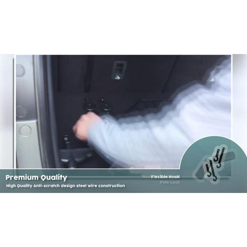 Car Dog Universal Pet Barrier - Zone Tech Premium Quality Black Heavy Duty Coated Wire Adjustable Mounted Headrest Barrier for Pet/Dog Safety