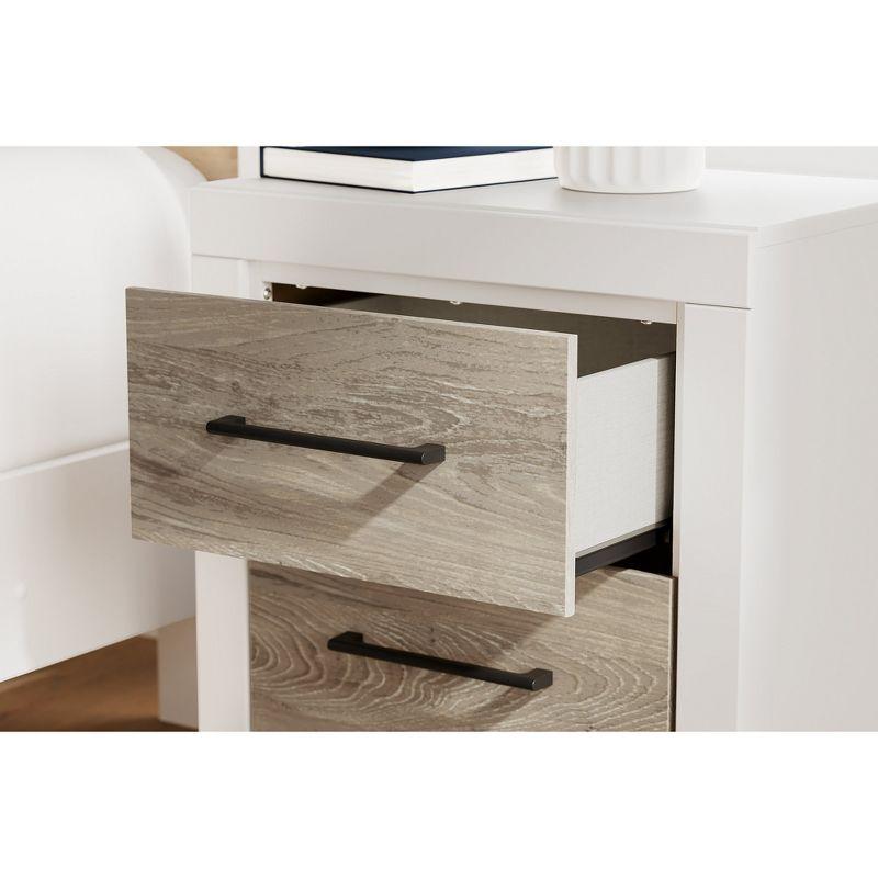 Signature Design by Ashley Charbitt 2 Drawer Nightstand, White & Brown