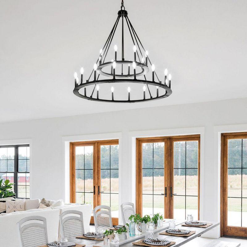 Capital Lighting Pearson 24 - Light Chandelier in  Black Iron