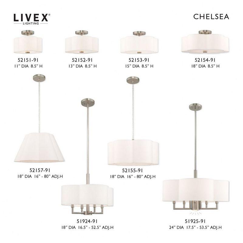 Livex Lighting Chelsea 2 - Light Flush Mount in  Brushed Nickel