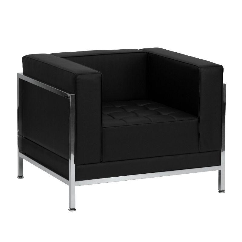 Flash Furniture HERCULES Imagination Series Contemporary Black LeatherSoft Chair with Encasing Frame