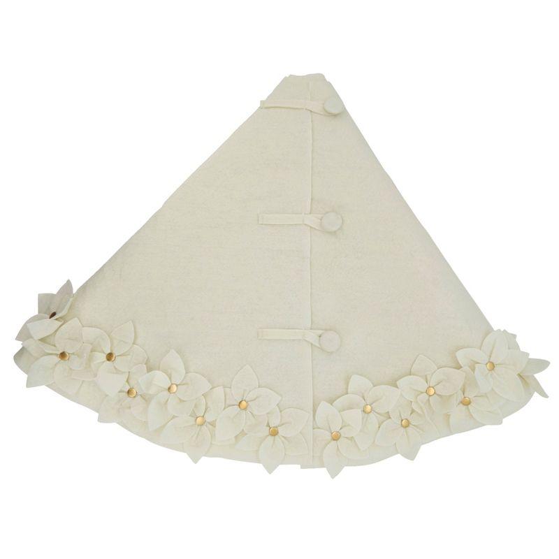 Saro Lifestyle Saro Lifestyle Floral Design Christmas Tree Skirt