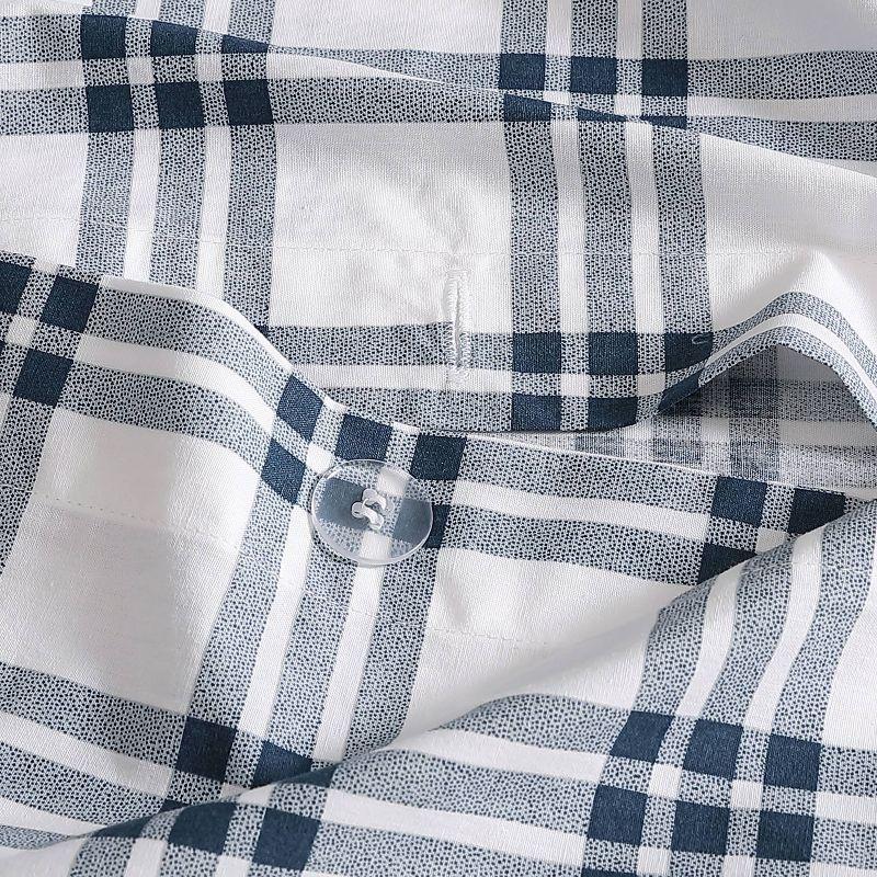 Eddie Bauer Basic Plaid Duvet Set Navy Blue