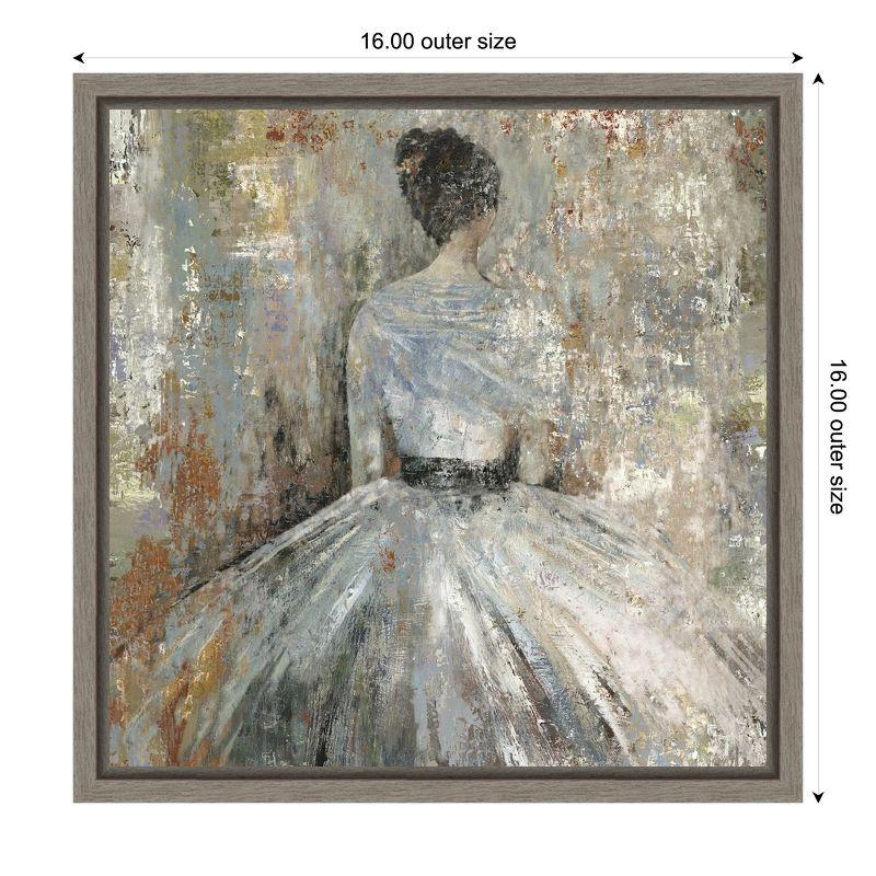 Amanti Art In Waiting (Woman in Dress) by Aimee Wilson Canvas Wall Art Print Framed 16 x 16-in.