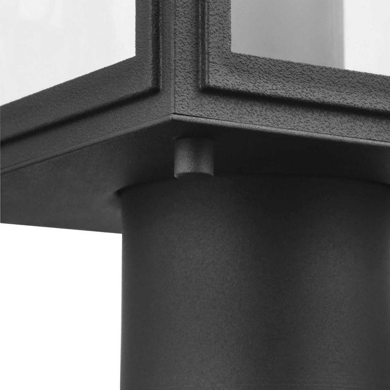 Progress Lighting Grandbury 1-Light Outdoor Post Light in Black with Clear Glass Panels and DURASHIELD Material