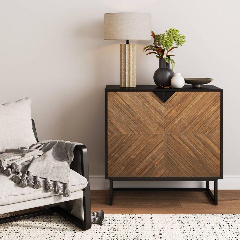 Enloe Wood 2 Door Storage Cabinet - Nathan James