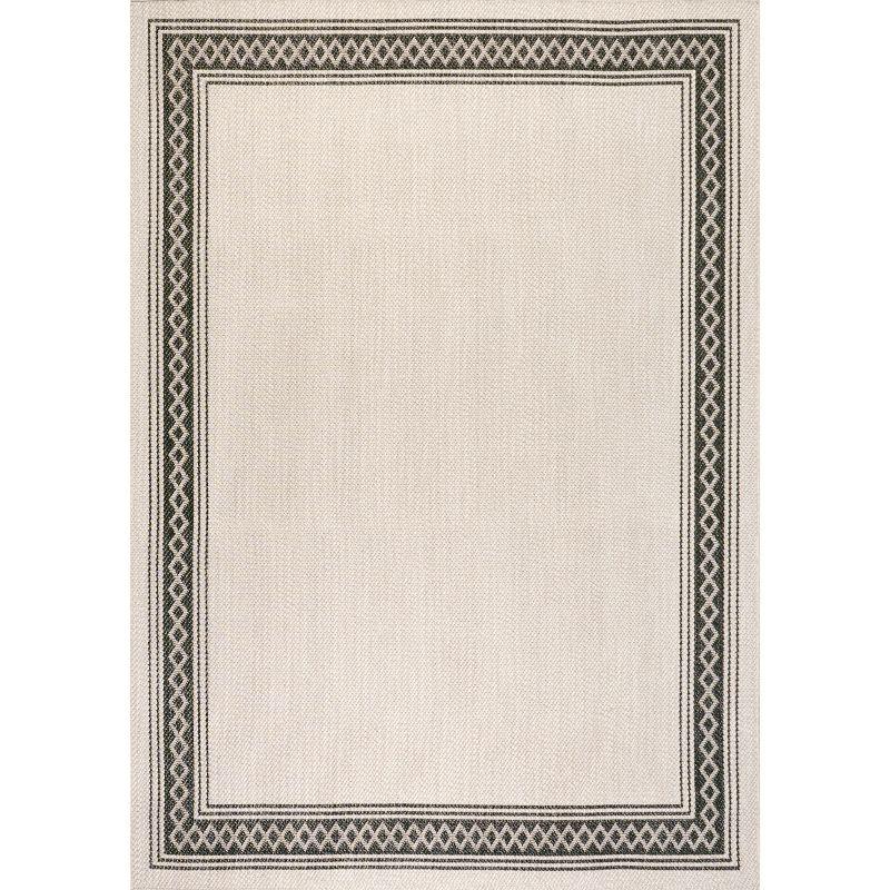 Lucia Classic Diamond Border Indoor/Outdoor Area Rug - JONATHAN Y