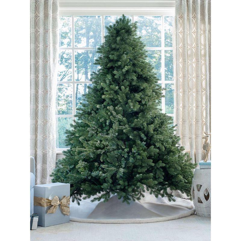 King of Christmas 7.5ft Cypress Spruce Artificial Christmas Tree Unlit, Hinged Xmas Trees with Metal Stand