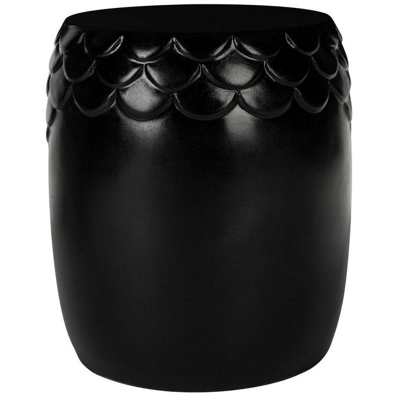 Julyvia Black Concrete Outdoor Accent Stool