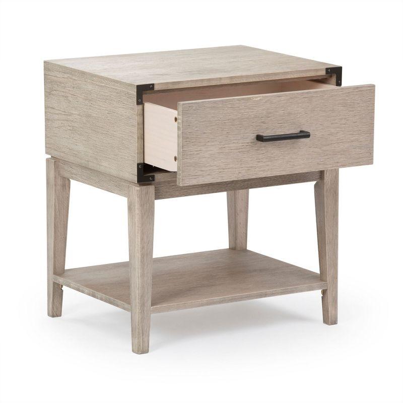 Plank+Beam Contempo Wood Nightstand with 1 Drawer, Wooden Side Table for Bedroom Storage, Bedside End Table