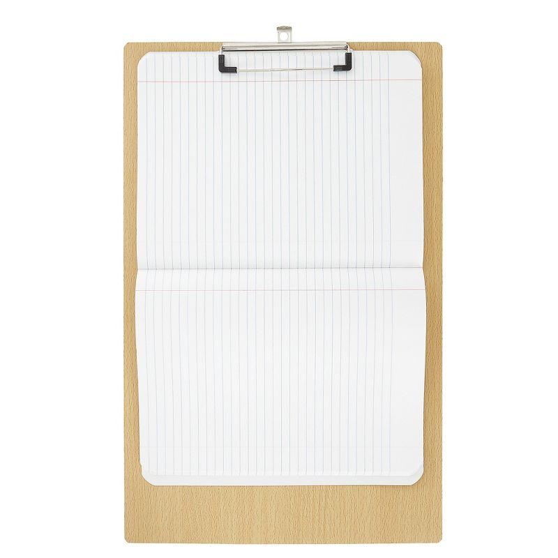 Juvale Extra Large 11x17 Clipboard with Low-Profile Clip, Wooden Vertical Clip Board