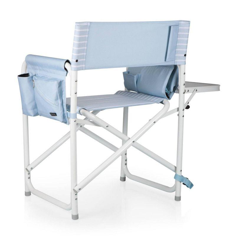 Picnic Time Outdoor Directors Chair - Mod Denim Stripes