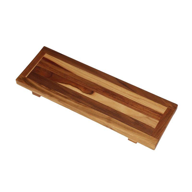 29"x2" Eleganto Teak Wood Bathtub Storage Caddy Natural - EcoDecors