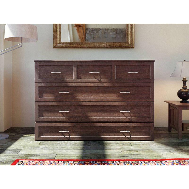 Elegant Northfield Queen Murphy Bed Chest with CoolSoft Mattress