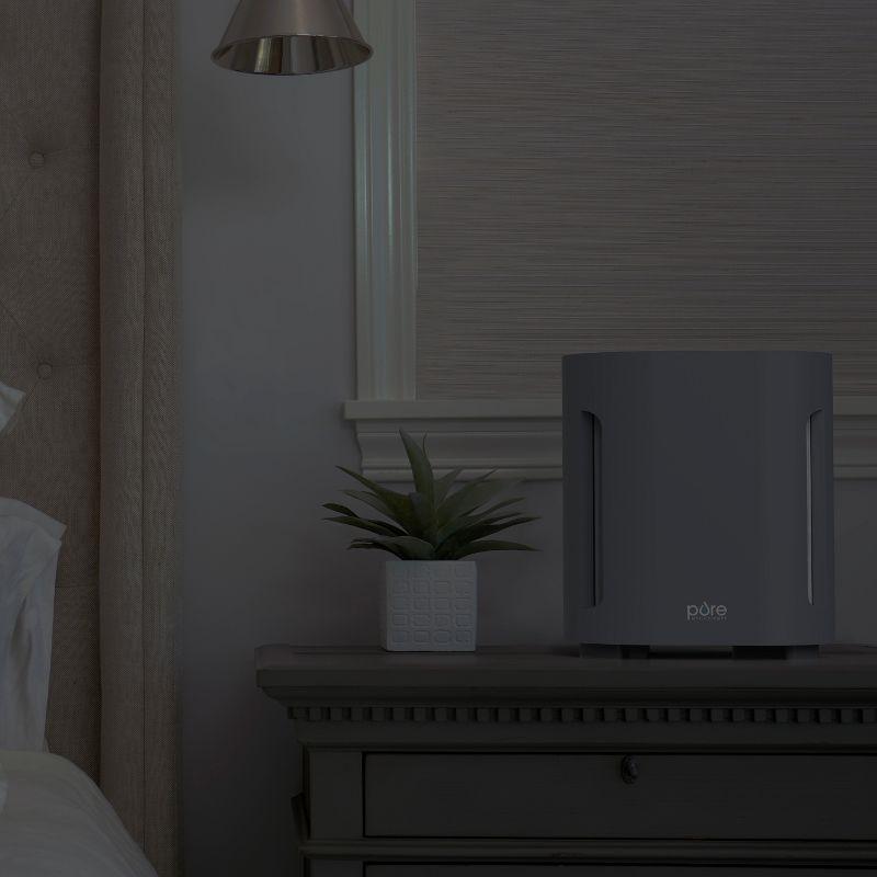 Pure Enrichment Pure Zone 3-in-1 True HEPA Air Filter Mist: Electric Air Purifier, Captures Dust & Smoke, ETL Listed, Gray