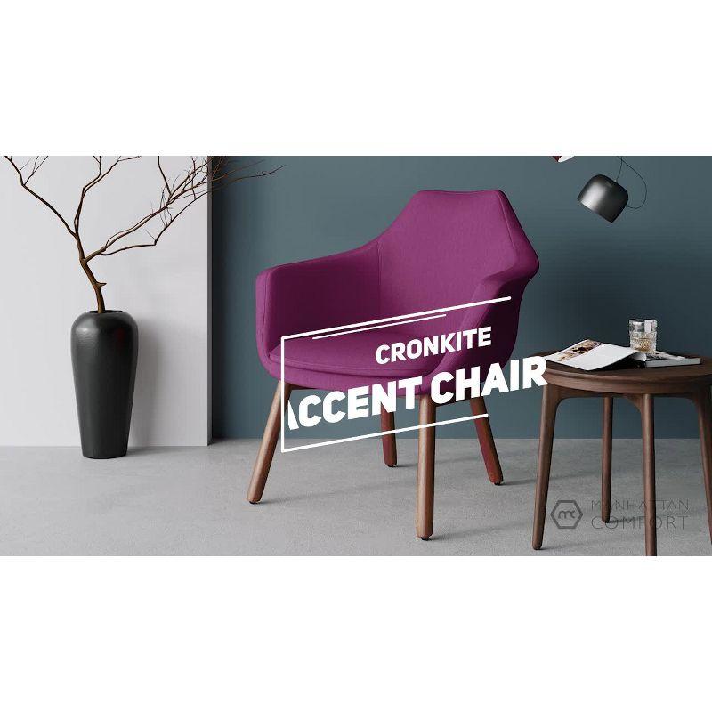 Cronkite Twill Accent Chair Gray - Manhattan Comfort