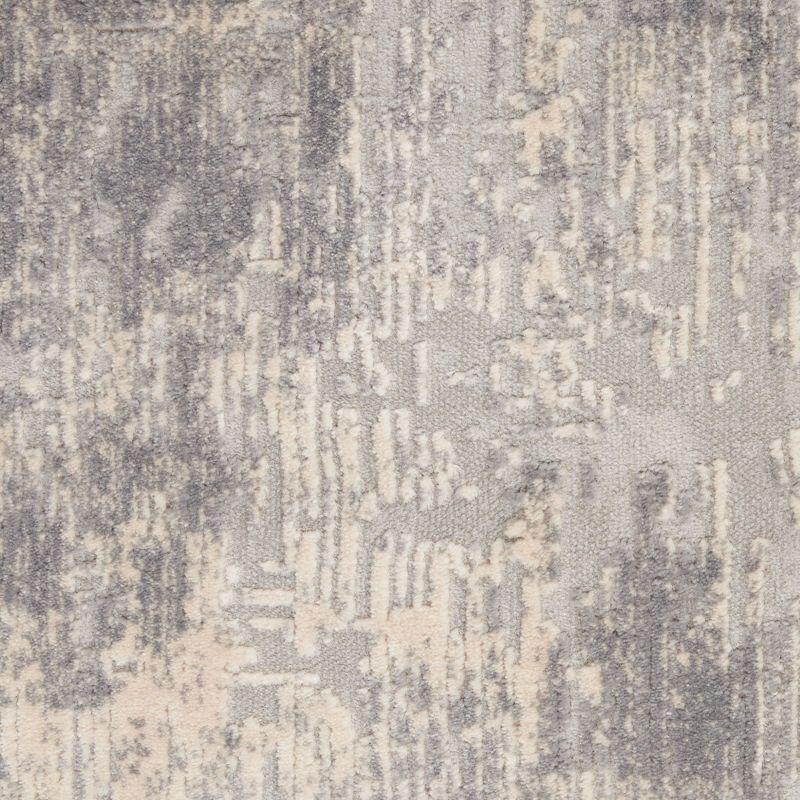 Nourison Rustic Textures Abstract Indoor Area Rug Ivory/Silver 5'3" x 7'3"