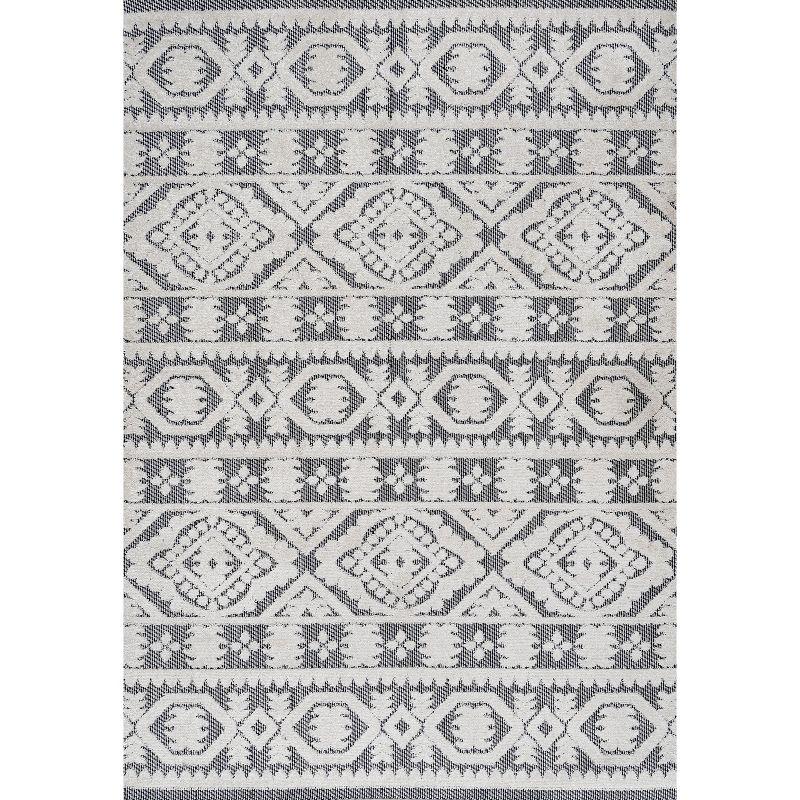 Citta High-Low Pile Mediterranean Tile Indoor/Outdoor Area Rug  - JONATHAN Y