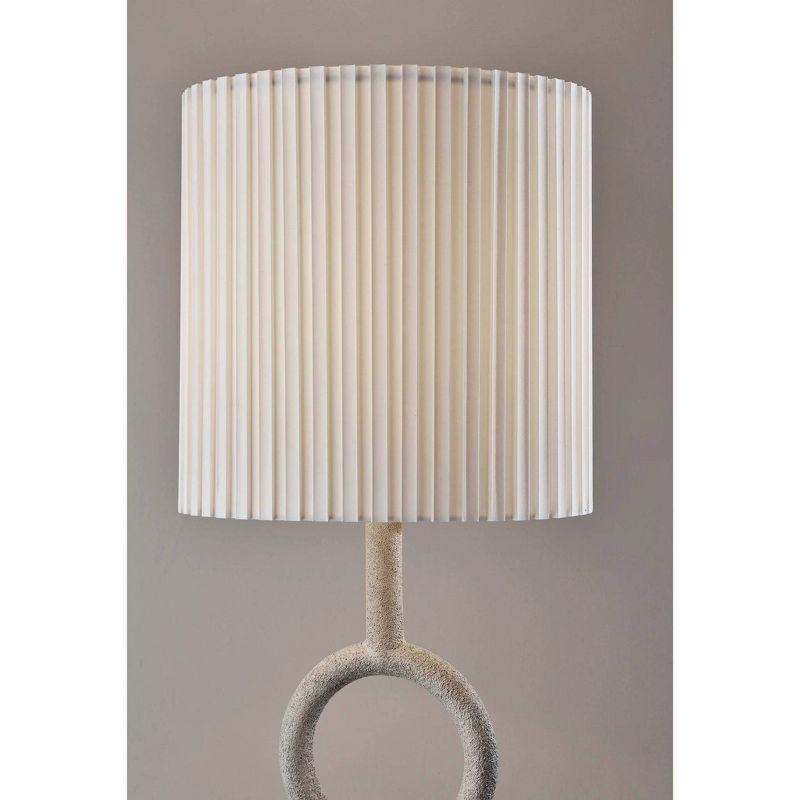 Adesso Elizabeth Floor Lamp Beige: 62.5" Tall, Rustic Textured Finish, 3-Way Rotary Switch, UL Listed