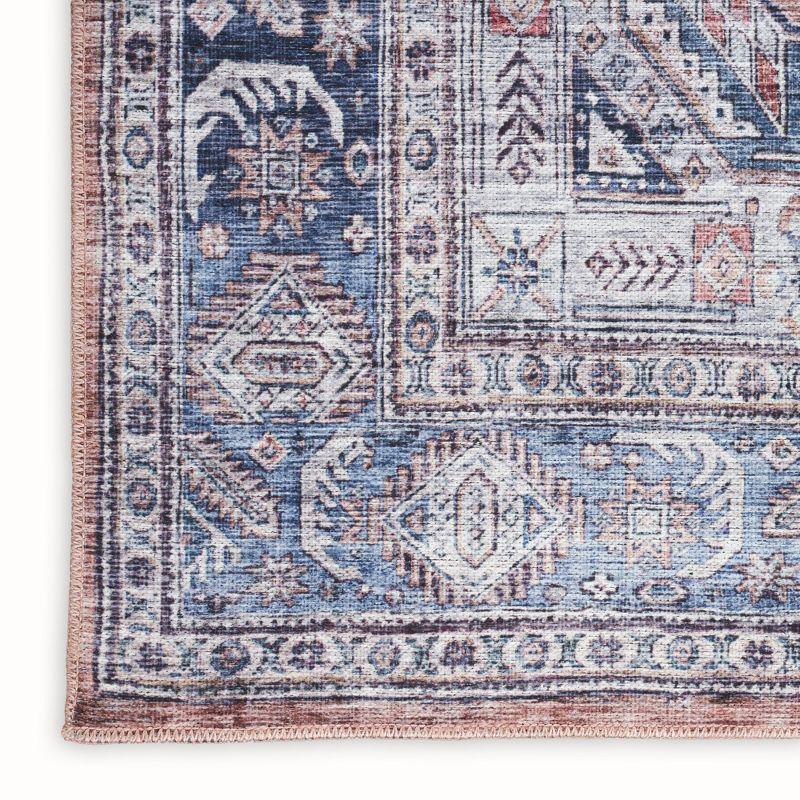 Nourison Brilliance Machine Washable 9'2" x 12' Blue/Multi Vintage Indoor Rug