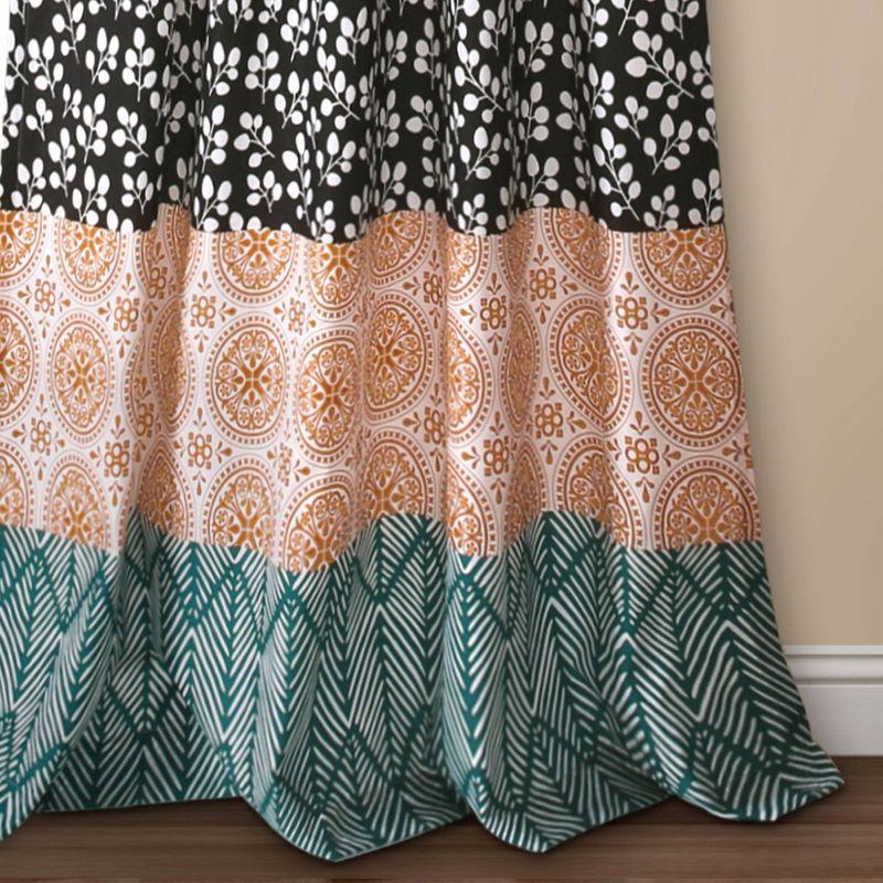 Lush Decor Bohemian Semi-Sheer Curtain Panel