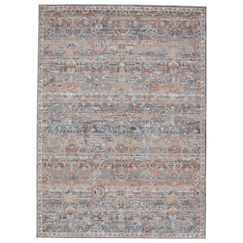 Handmade Corentin Oriental Synthetic Area Rug in Sky Blue