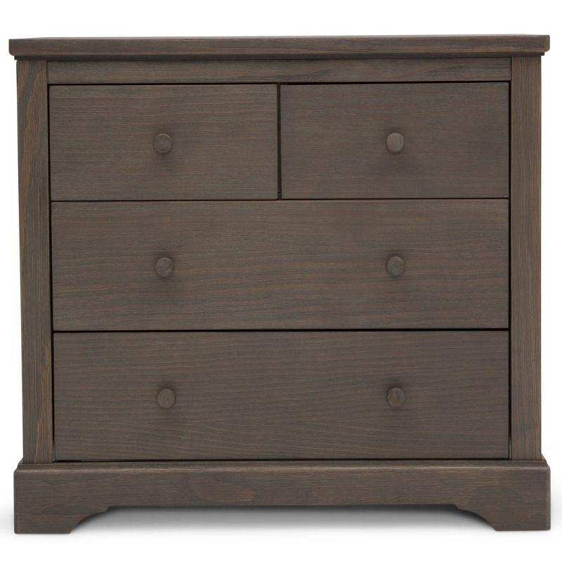 Simmons Kids' Paloma 4 Drawer Dresser with Changing Top and Interlocking Drawers - Rustic Gray