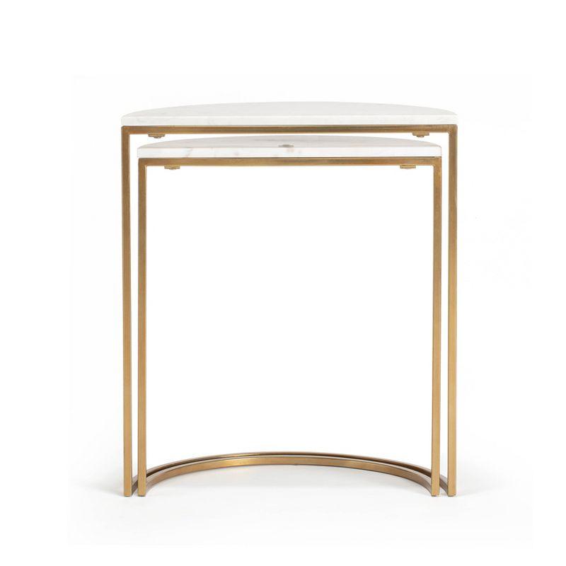 Carrie 2 Pieces Kingston Gold Nesting Side Table