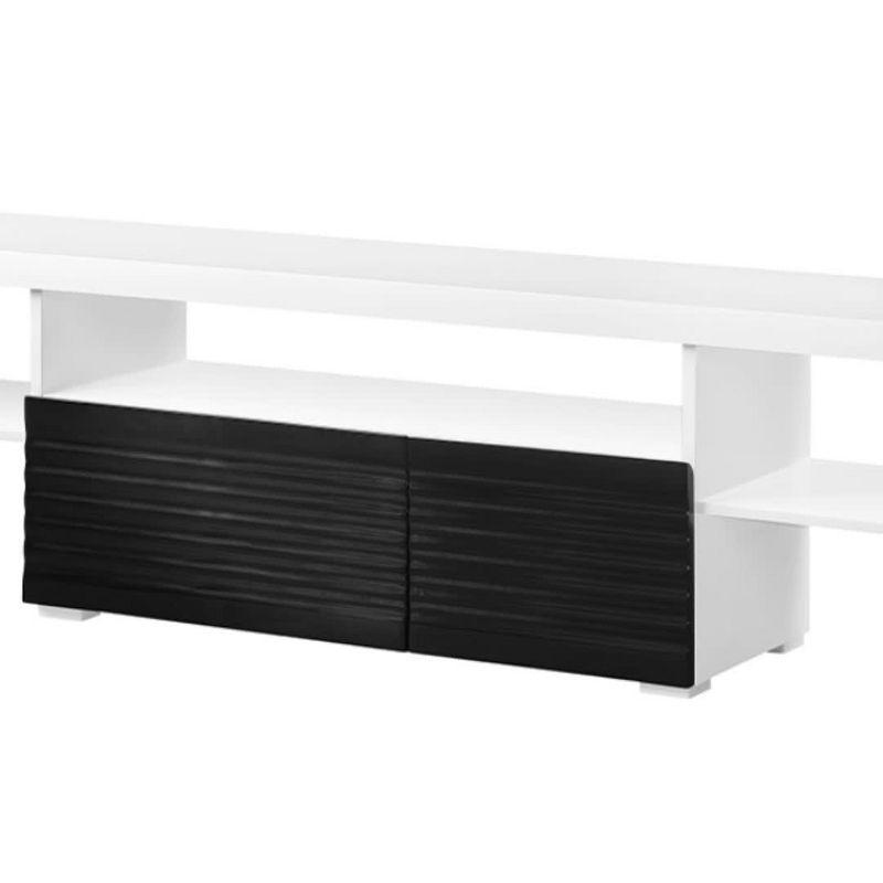 Buck 75" TV Entertainment Centers White and Black High Gloss - Acme Furniture