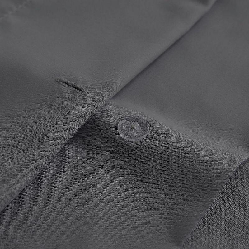 Mellanni Microfiber Duvet Cover Set, Twin, Gray, 3 Piece