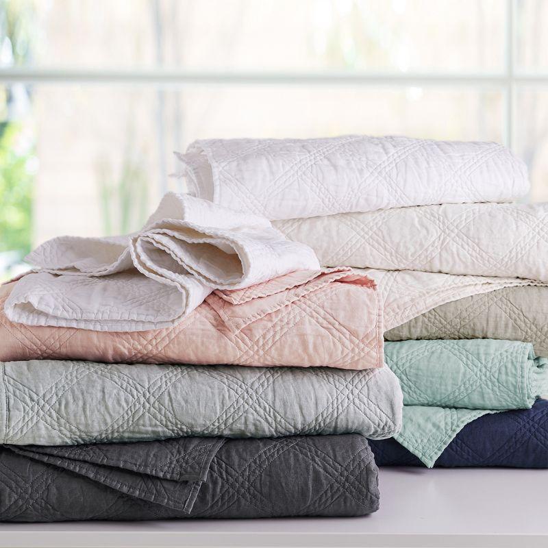 Spa-Inspired King Cotton & Linen Quilt Set