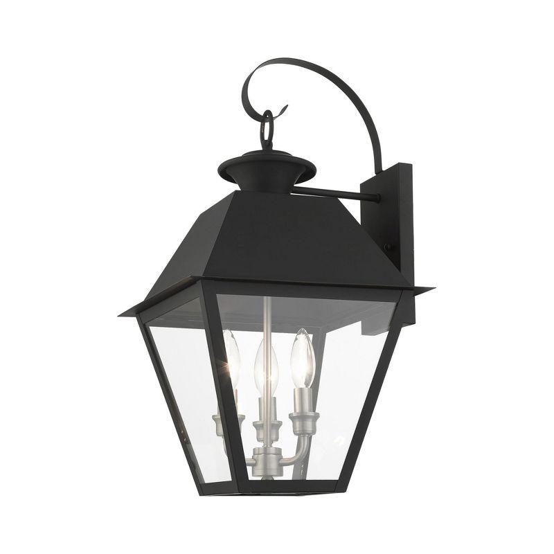 Livex Lighting Mansfield 3 - Light Wall Light in  Black