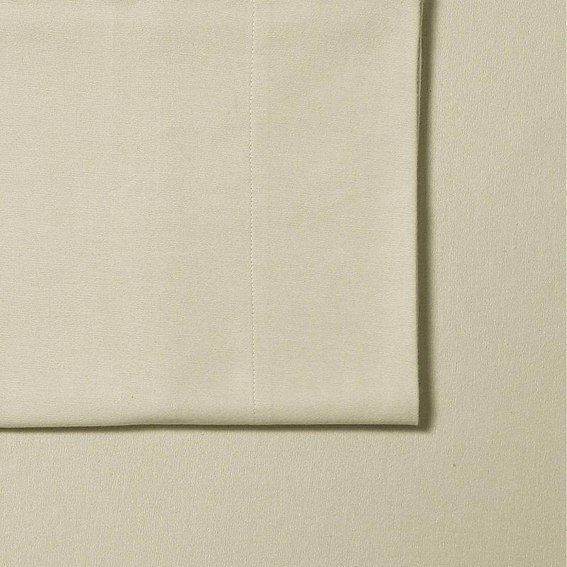 Twin 170 GSM Extra Deep Pocket Flannel Sheet Set Natural - Azores Home: 100% Cotton, Includes 1 Pillowcase & Fitted Sheet