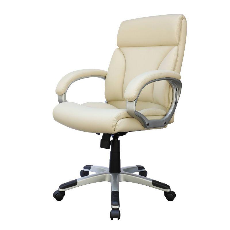 Modern Mid Back Executive Chair Ivory - Boss Office Products: Pneumatic, Swivel, Ergonomic Design