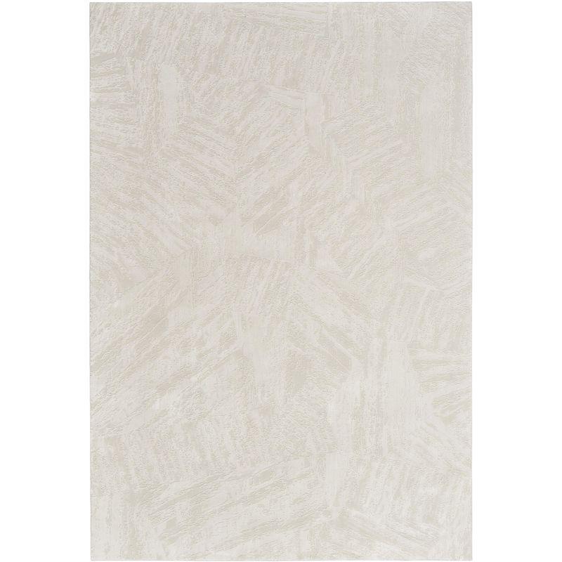 Elysian Ivory Abstract Wool-Blend 5'3" x 7'3" Area Rug