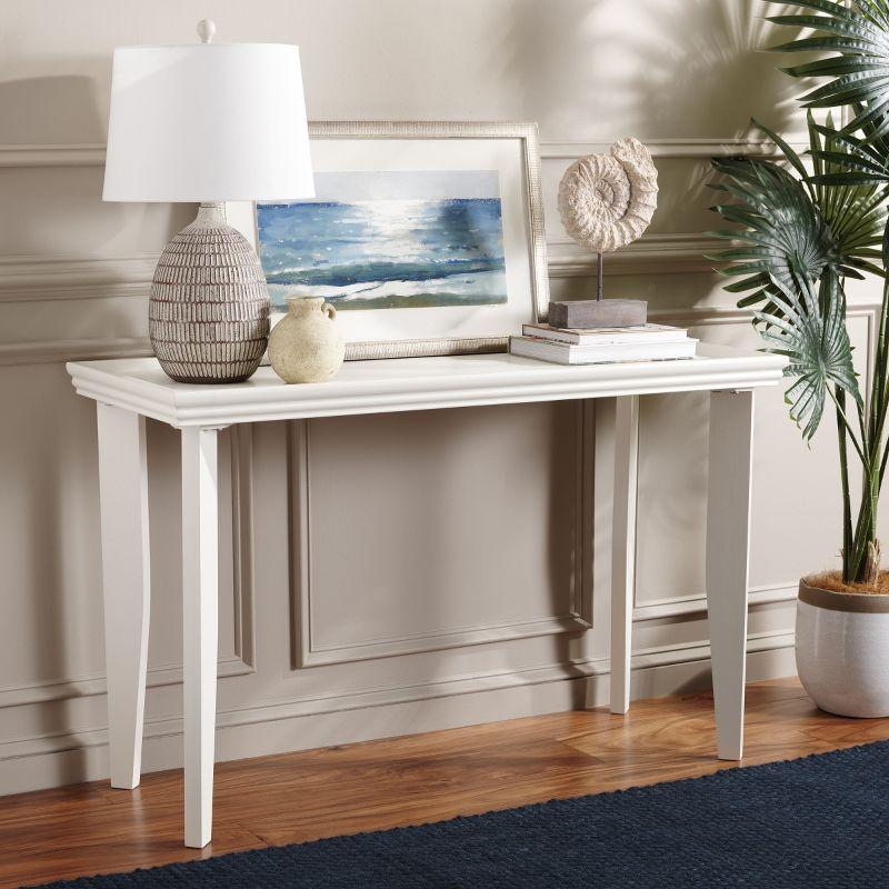 Naios Ivory Rectangular Wood Console Table