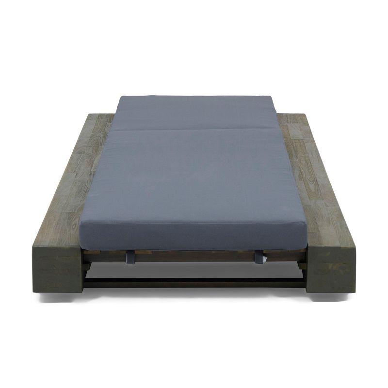 Donnie 39'' Outdoor Acacia Chaise Lounge (Set of 2)