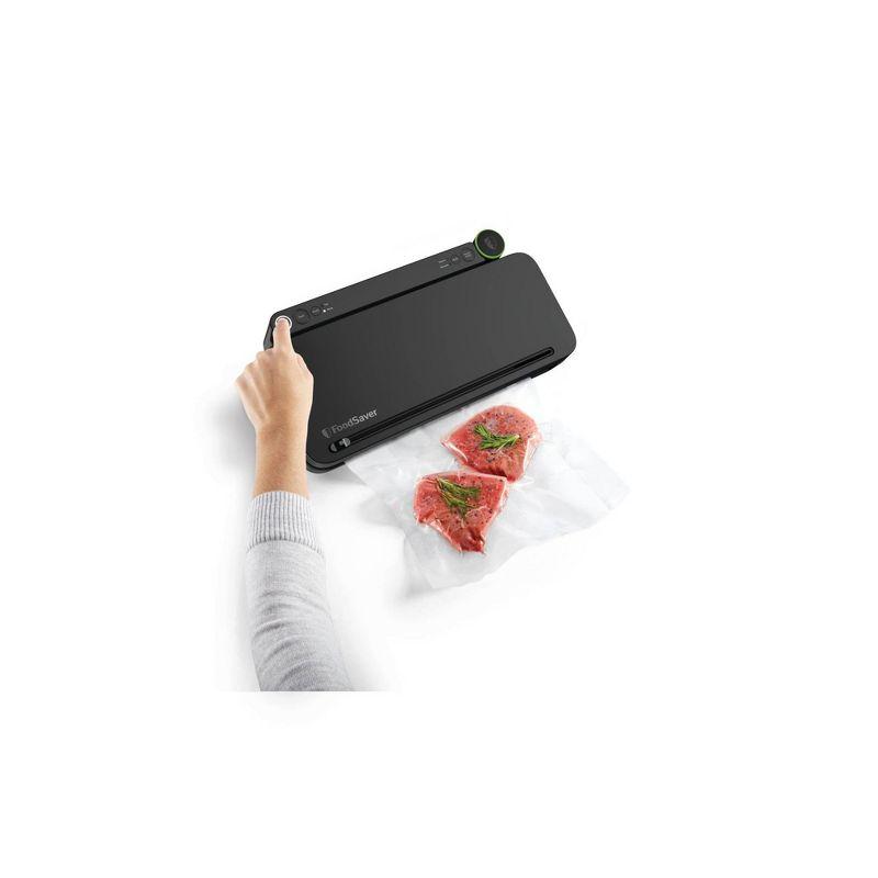 FoodSaver Premier Vacuum Sealer: Dry/Moist/Marinate Modes, Roll Storage, Cutter Bar, Bags & Roll Kit, Black, Plastic