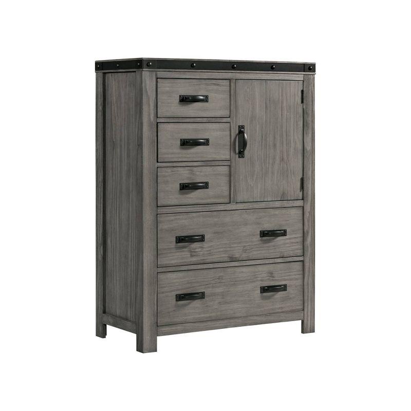 Montauk 5 Drawer Gentleman's Chest Gray - Picket House Furnishings