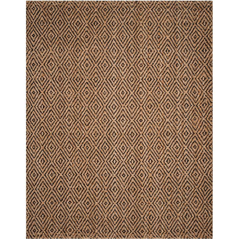 Natural Fiber Tortuga NF181 Hand Woven Indoor Area Rug - Natural/Black - 8'x10' - Safavieh