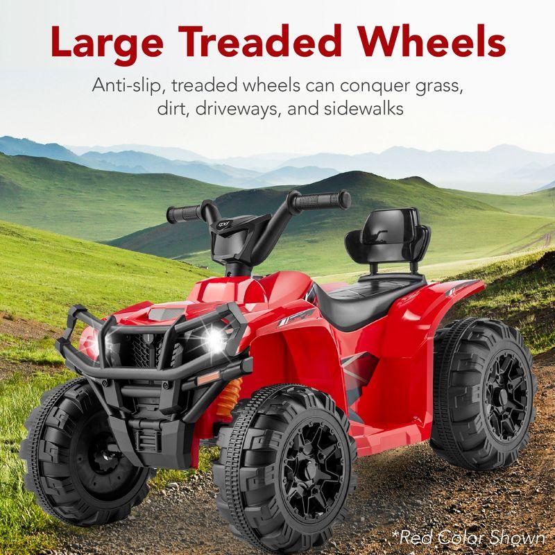 Best Choice Products 12V Kids Ride-On ATV Quad w/ Bluetooth, 2.4mph Max, Treaded Tires, LED Lights, Radio