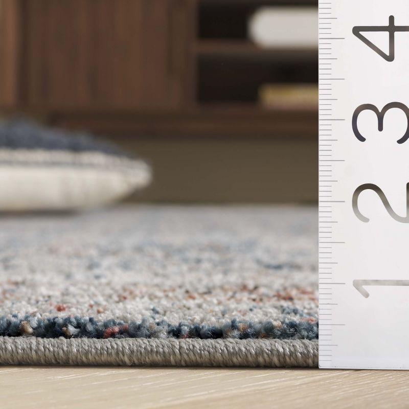 Vintage Tabriz VTA202 Power Loomed Indoor Area Rug - Blue/Rust - 4'x6' - Safavieh