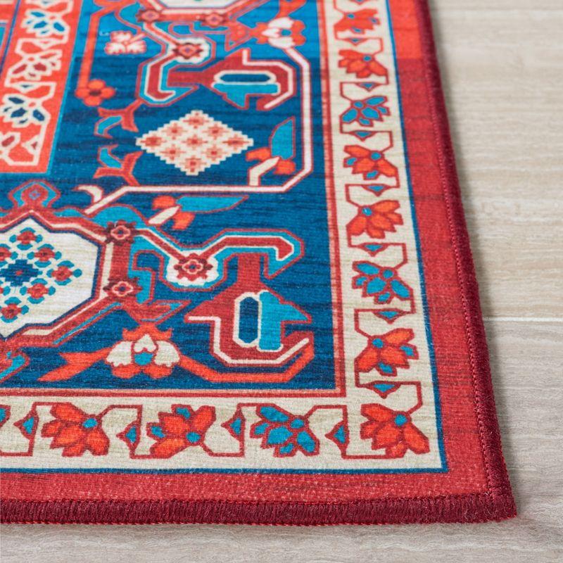 Tucson Vintage Persian TSN101 Power Loomed Machine Washable Skid-Resistant Indoor Area Rug - Red/Blue - 6'x9' - Safavieh