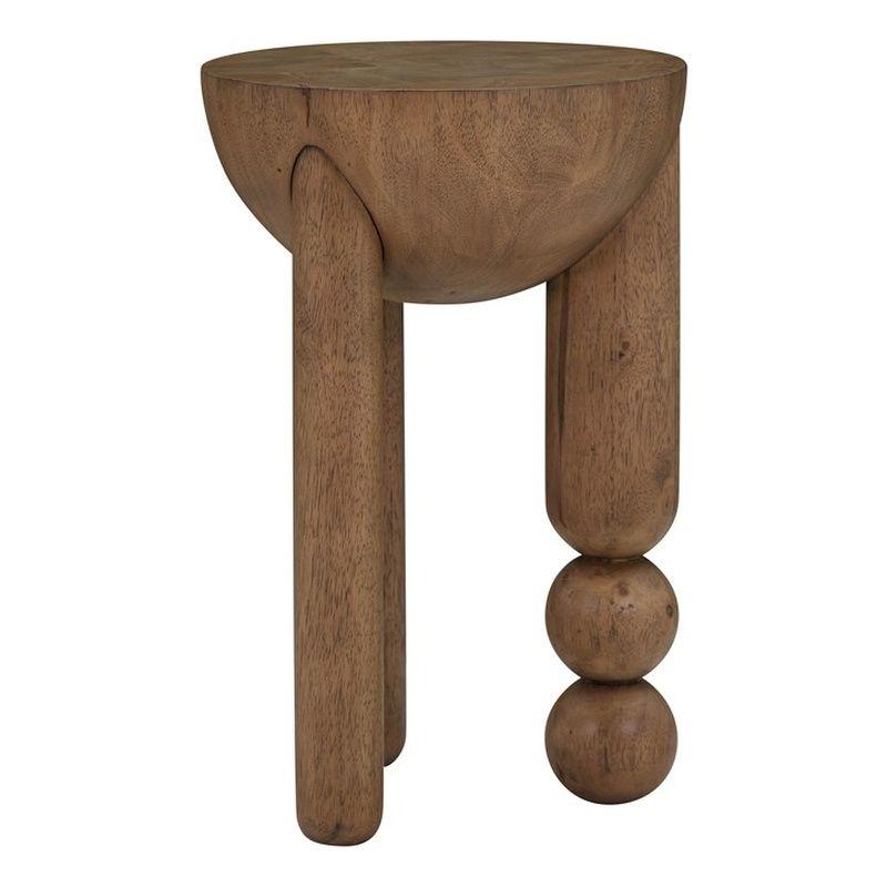 Morse Cognac Wood Accent Table