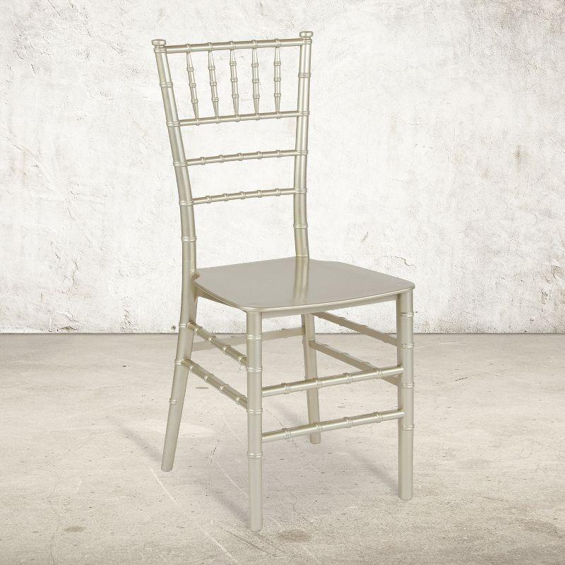 Champagne Silver Resin Stackable Chiavari Chair