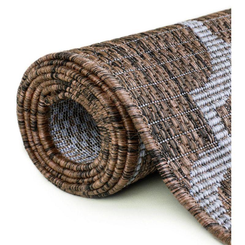 Unique Loom 8' 0 x 11' 4 Rectangle Indoor/Outdoor Trellis Brown Area Rug