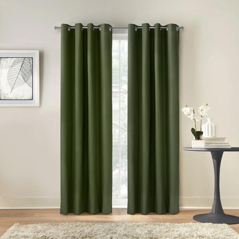 Thermaplus Alpine Blackout Premium Stylish and Functional Grommet Curtain Panel 52" x 95" Olive