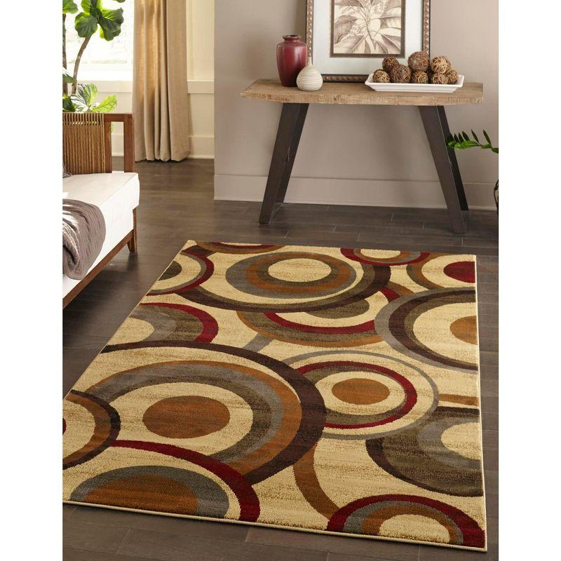 Unique Loom 4' 1 x 6' 1 Beige Barista Kona Area Rug